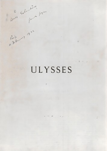 James joyce signed - joyce, 'ulysses'