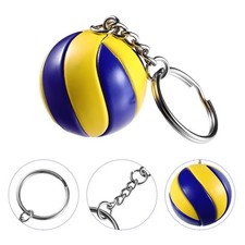  2 pcs Volleyball Pendant Sports Theme Key Ring Volleyball Shaped Key Chain Key