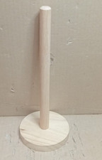 Kitchen Roll Holder, Wooden Paper Tower Stand with Anti Slip Pad, Round Tissue