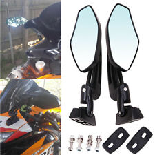 Black Motorcycle Review Side Mirrors For Kawasaki Ninja 250R 500 ZX6 ZX7 ZX9R