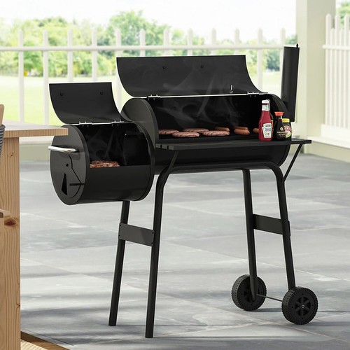 Barrel charcoal bbq - bbq, barbecue