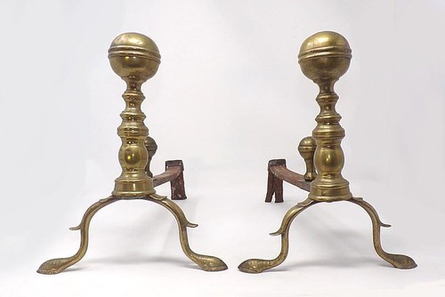 Antique brass chippendale bed - brass,