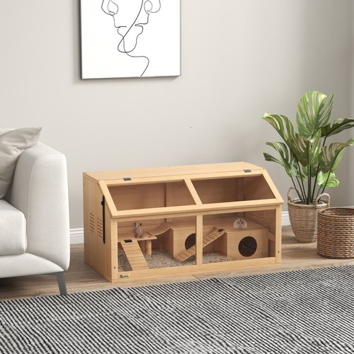 Pawhut wooden hamster - wooden,