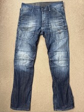 Mens G-Star Trail 5620 Tapered Jeans Regular Blue Wash W34 L32 (3244)