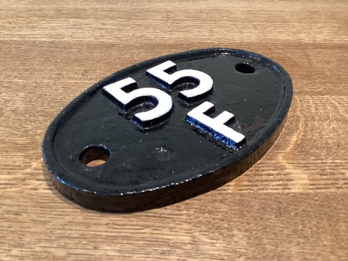Original railway shed plate - railway,