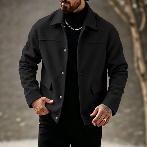 Men fashionable wool jacket - men's,