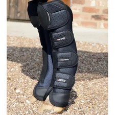 Premier Equine Airtechnology Knee Pro-Tech Horse Travel Boots in Navy