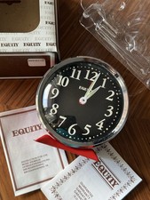 Vintage Equity Alarm Clock, Mechanical,Red Color, Black Dial Old Stock Brand New