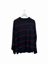 48 Rail Pull Tom Sayers Navy Blue Stripe Jumper Knitted Size L XL Designer