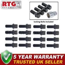 16x Bolts Black + 4x Locking