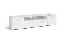 Home Hayward 2 Door TV Unit - White Gloss | Modern Stylish TV Stand Living Room