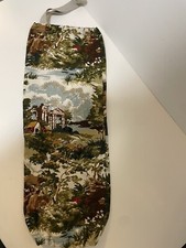 Fabric Carrier Bag Holder vintage style country hunting scene cottagecore