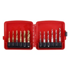 12 PCS HSS Combination Drill
