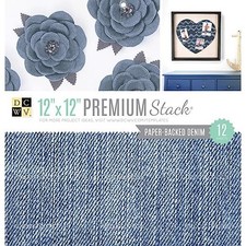 DCWV 12x12" Premium Stack 12pcs - Paper Backed Denims Fabric