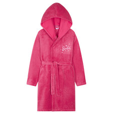 Barbie Girls Dressing Gown Hooded Super Soft with Belt Bathrobe