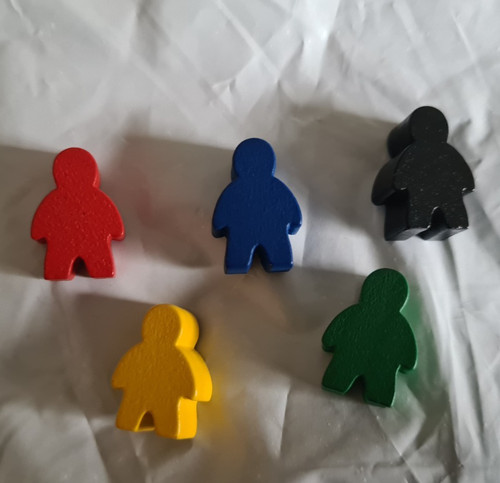 Large wooden meeples - 5,