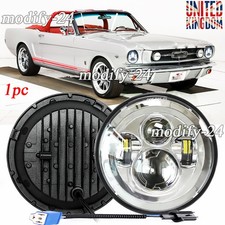 Chrome 7"inch Round LED