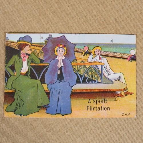 Postcard spoilt flirtation - postcard,,