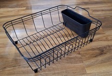 Habitat Dish Drainer Kitchen Plate Rack Black Wire Large Dryer