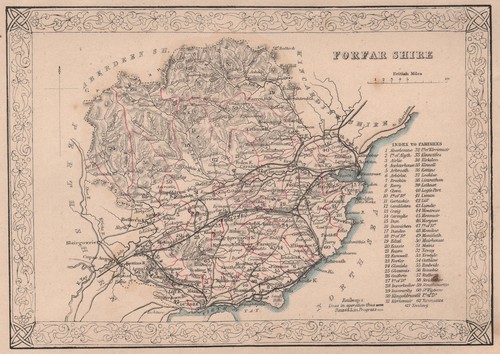Decorative antique county map
