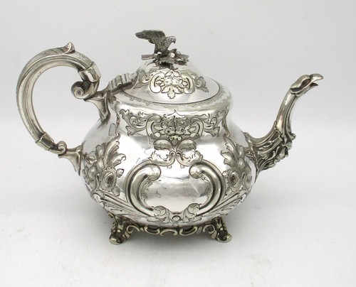 19th century silver plated tea - century,