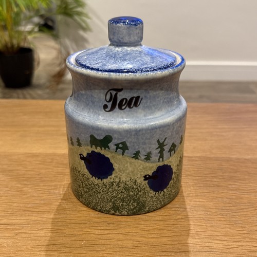 Arthur wood blue - wood, lidded