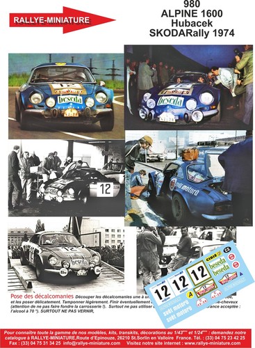 Decals ref 0980 alpine - decals,