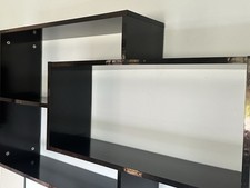 Modern HIGH GLOSS Shelf Floating Wall Shelves White Black Grey Bookcase Display
