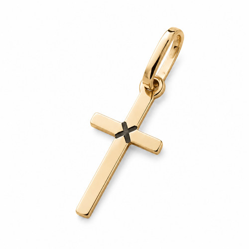 9ct solid gold cross - solid,