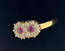 Antique 18 Ct Gold Ruby And
