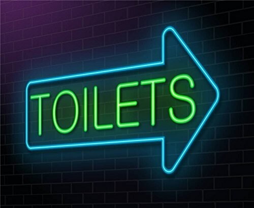 Toilets arrow acrylic - toilets,