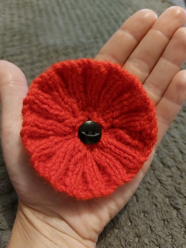Knitted poppy remembrance - knitted,
