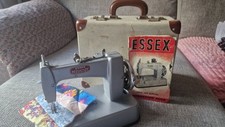 Working Essex Miniature Toy Hand Sewing Machine + Mat + Case + instruction book