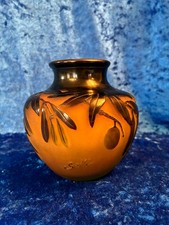 Gallé Art Nouveau Olive Vase