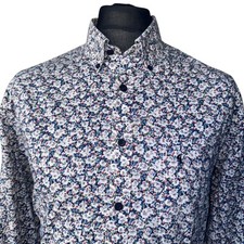 GABICCI Shirt Mens LARGE (42-43") Long Sleeve Floral Print