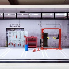 1/64 Scale Diorama Garage Accessories Furniture 14Pcs/Set Model Workshop