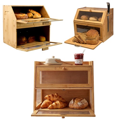 Large bread bins natural - large,