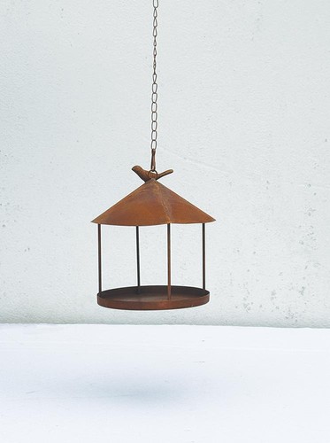 Hanging bird house rust - house,,
