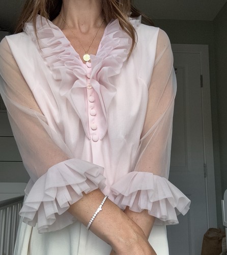Women vintage pink sheer - pink,