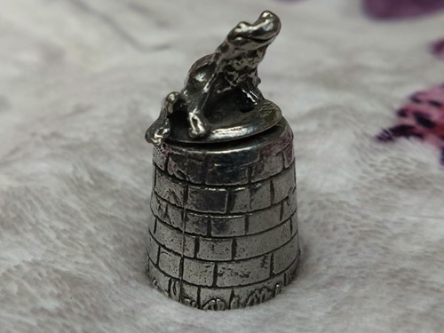 Vintage small pewter - vintage, frog