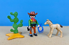 Playmobil 5373 Western Cowboy with foal pony and rope - 100% Complete