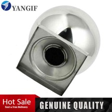 Square Metal Fence Gate Post Caps Ball Top 80mmx80mm Silver Tone Stainless Steel