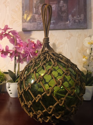 Large victorian glass fishing - large,