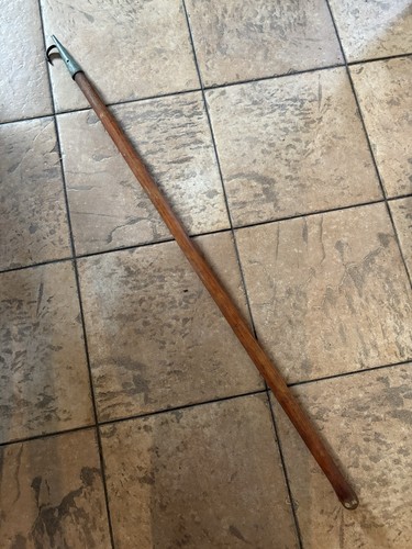 Old bronze boat hook wooden - bronze,
