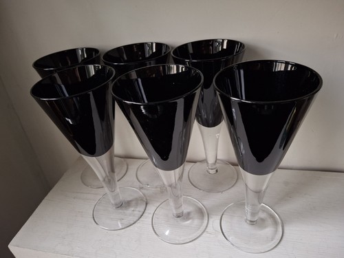 Heavy conical wine - , glasses