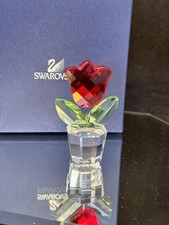 Swarovski Small Red Tulip in Clear Vase – Happy Flowers –Item No 657109 -  Boxed