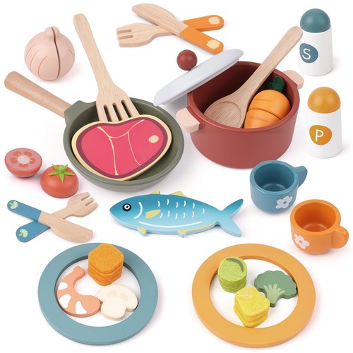 Wooden play kitchen - wooden,