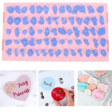 66x Alphabet Letter Number Cake Mold Cookie Biscuit Stamp Embosser Cutter Mould