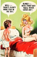 Funny Naughty Retro Postcard