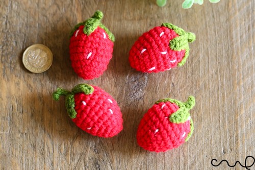 Handmade crochet strawberry - handmade,
